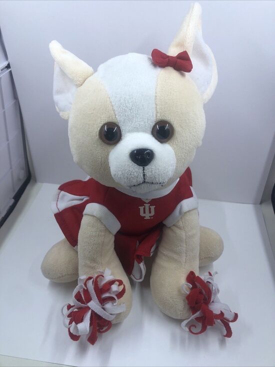 plushland Other - Indiana Hoosiers Stuffed Dog Plush Cheerleader 9 Inches. Please Read